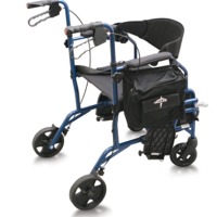 Excel Basic Aluminum Transport Chair with 12 Rear Wheels